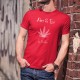 Le Paradis ★ Adam & Eve® ★ T-Shirt coton homme (feuille de cannabis, Marijane)
