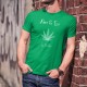 Le Paradis ★ Adam & Eve® ★ T-Shirt coton homme (feuille de cannabis, Marijane)