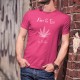 Le Paradis ★ Adam & Eve® ★ T-Shirt coton homme (feuille de cannabis, Marijane)