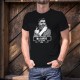 Ma barbe, mon Charme ★ Hipster ★ T-Shirt coton homme avec un hipster à la barbe soignée tenant ciseau et ancienne lame de rasoir