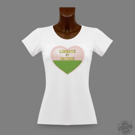 Frauen Slim T-shirt - Waadtlander Herz