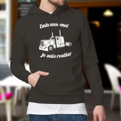 Cotton Hoodie T-Shirt - Embrasse-moi je suis routier