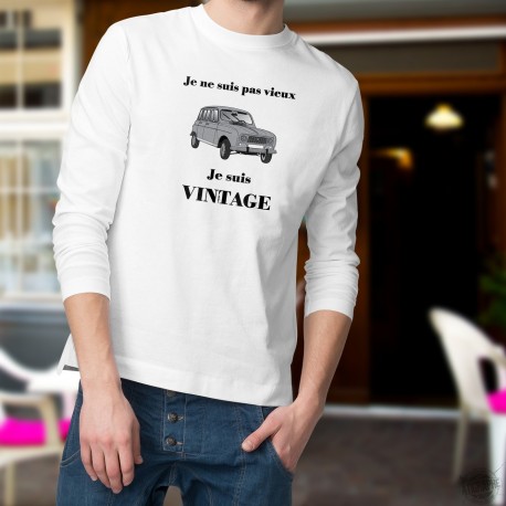 Vintage Renault 4L ★ Je ne suis pas vieux, je suis vintage ★ Pull homme humoristique