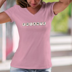 Chiante ✻ lettres de Scrabble ✻ T-Shirt coton humoristique dame