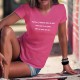 Women's cotton T-Shirt - Parfois, j'aimerais faire du sport