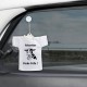 Attention, vache folle ! ✿ Mini T-Shirt pour voiture illustré d'une vache hallucinée, avec cintre et ventouse