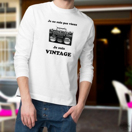 Men's Funny Sweatshirt - Vintage radio