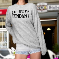 Je suis FENDANT ★ cépage Chasselas valaisan ★ Pullover humoristique  femme 