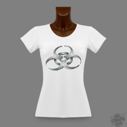 Women's Slim funny T-Shirt - BioHazard, Métal 2