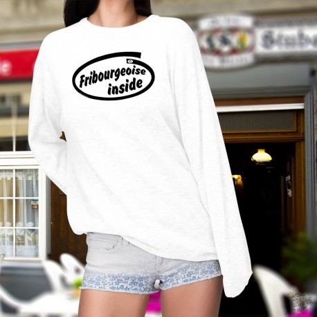 Women's Funny Sweatshirt -  Fribourgeoise inside