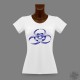 Women's Slim funny T-Shirt - BioHazard, Navy