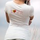 LOVE ❤ Coeur aux couleurs du canton de Genève ❤ T-shirt mode dame ❤❤❤❤❤