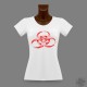 Women's Slim funny T-Shirt - BioHazard, Red
