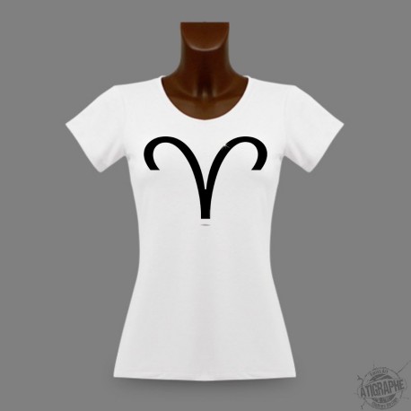 T-Shirt slim moulant pour femme - signe astrologique du Bélier 