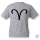 Donna o Uomo Segno Zodiacale T-shirt - Ariete, Ash Heater