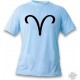 Women's or Men's astrological sign T-shirt - Aries, Blizzard Blue
