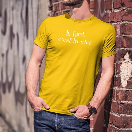 Le Lard, c'est la vie ✪ T-Shirt coton humoristique homme inspirée de la phrase de Karadoc "Le Gras, c'est la vie" dans Kaamelott