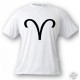 Donna o Uomo Segno Zodiacale T-shirt - Ariete, White