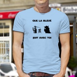 Humoristisch T-Shirt - Que la Bleue soit avec Toi
