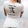 Frauen Slim Kuh T-shirt -  Je suis folle, et alors ???