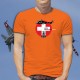 Aérospatiale AS332 Super Puma ★ Forces aériennes suisses ★ T-Shirt coton homme Blueprint