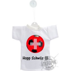 Mini Fussball T-Shirt - Hopp Schwiiz - Auto Dekoration