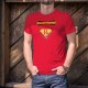 Racletteman ★ SuperHero Comics ★ Men's Fashion cotton T-Shirt on the raclette, the famous cheese fondue