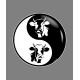 Tête de Vache tatouage tribal ☯ Yin-Yang ☯ Sticker Autocollant humoristique