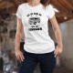 Donna funny slim T-shirt - Vintage Flower Power - versione tedesca