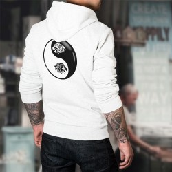 Tribal-Tattoo Löwe Kopf ☯ Yin-Yang ☯ Herren Kapuzenpulli