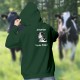 Attention Vache Folle ! ✿ Tête de vache Holstein hallucinée ✿ Pull à capuche coton dame