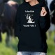 Attention Vache Folle ! ✿ Tête de vache Holstein hallucinée ✿ Pull à capuche coton dame
