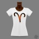 Frauen Slim T-shirt - Sternbild Widder in 3D, Africa