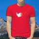 Frontières cantonales valaisannes aux couleurs du Valais en 3D ★ T-Shirt coton homme