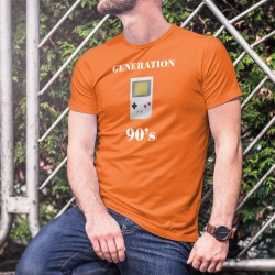 Génération quatre-vingt-dix ★ Console Game boy ★ T-Shirt coton homme avec la célèbre console de jeux vidéo portable