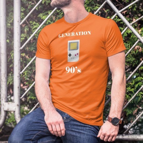 Génération quatre-vingt-dix ★ Console Game boy ★ T-Shirt coton homme avec la célèbre console de jeux vidéo portable