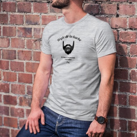 Uomo T-Shirt umoristica  - Règle de la barbe N°9