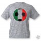Fussball T-Shirt - Italienischer Soccer ball, Ash Heater