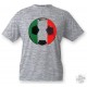 Women's or Men's Soccer T-Shirt - Italian ball, Ash Heater
