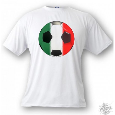 Fussball T-Shirt - Italienischer Soccer ball, White