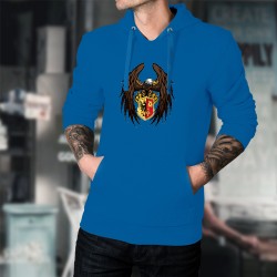 Geneva Eagle ★ Men's cotton hoodie ★ Geneva coat of arms