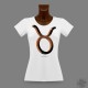 Frauen Slim T-shirt - Sternbild Stier in 3D, Africa