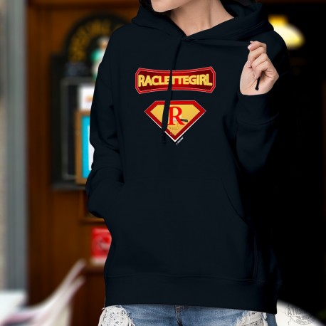 Raclettegirl ✻ SuperHero Comics ✻ Women's Cotton Hoodie raclette cheese