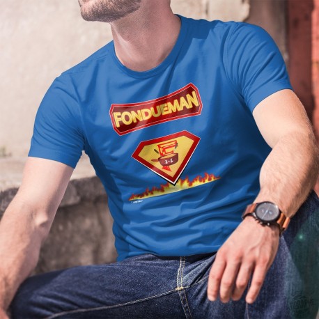 Fondueman ★ Comic-Superhelden ★ Herren Baumwolle T-Shirt