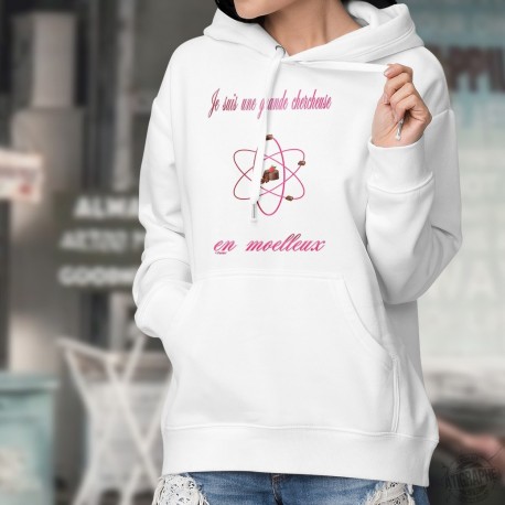 Women's Funny Hoodie - Je suis une grande chercheuse ❤