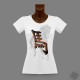 Frauen Slim T-shirt - Zeichen des Pferdes in 3D, Africa