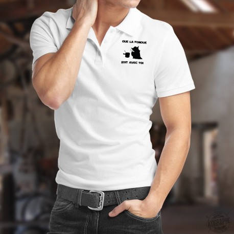 Uomo Polo Shirt - Que la Fondue soit avec Toi ★ Yoda ★