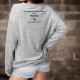 Frauen Sweatshirt - Motarde, la femme presque parfaite ❤