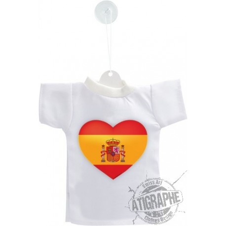 Mini T-Shirt - Coeur espagnol - pour voiture