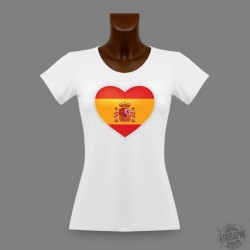 Donna Slim T-shirt - Cuore spagnolo